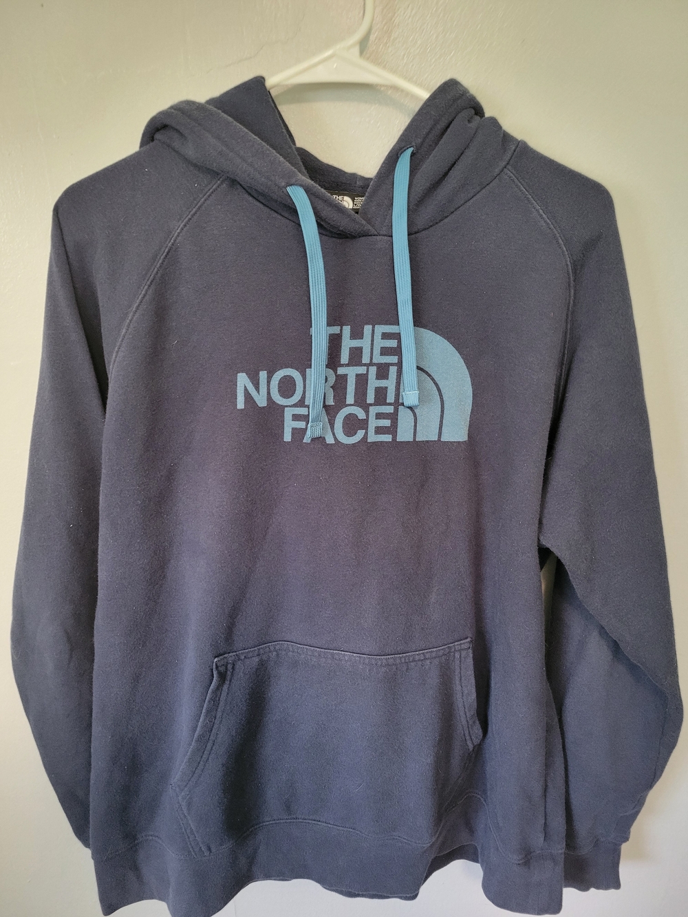 The North Face Navy Blue Logo Hoodie- Size Large